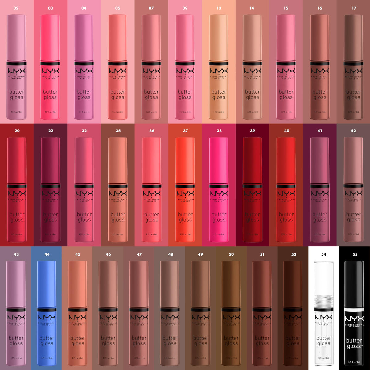 NYX PROFESSIONAL MAKEUP Butter Gloss, Non-Sticky Lip Gloss - Sugar Glass ,Clear