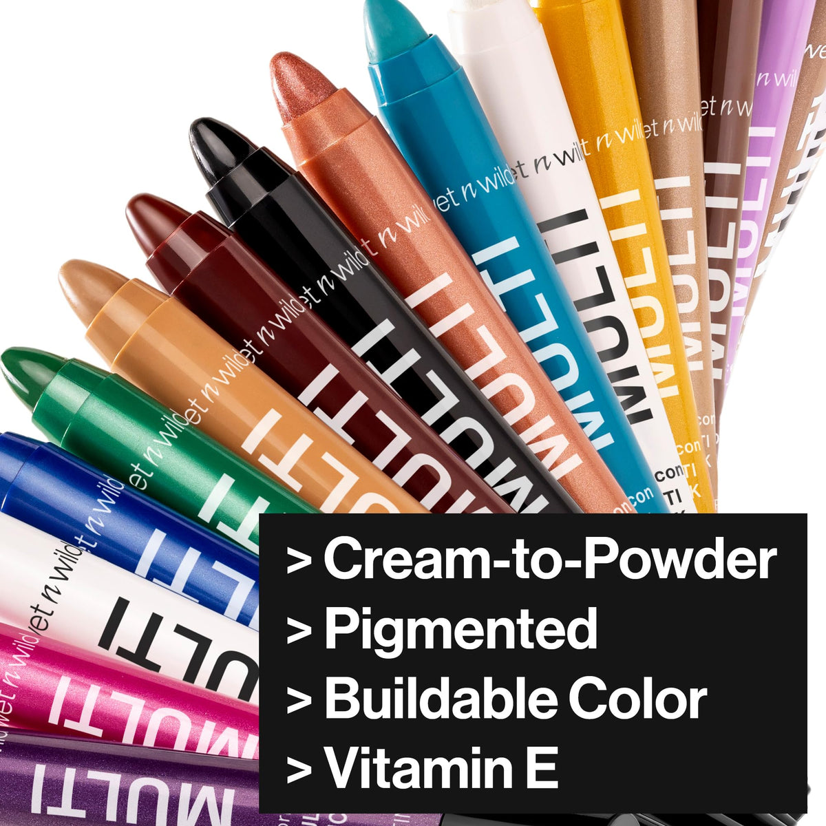 wet n wild Color Icon Cream Eyeliner Eyeshadow Multi-Stick, Moisturizing, Nourishing Velvety Cream-to-Powder Buildable & Blendable Formula, Cruelty-Free & Vegan - Brown Sugar