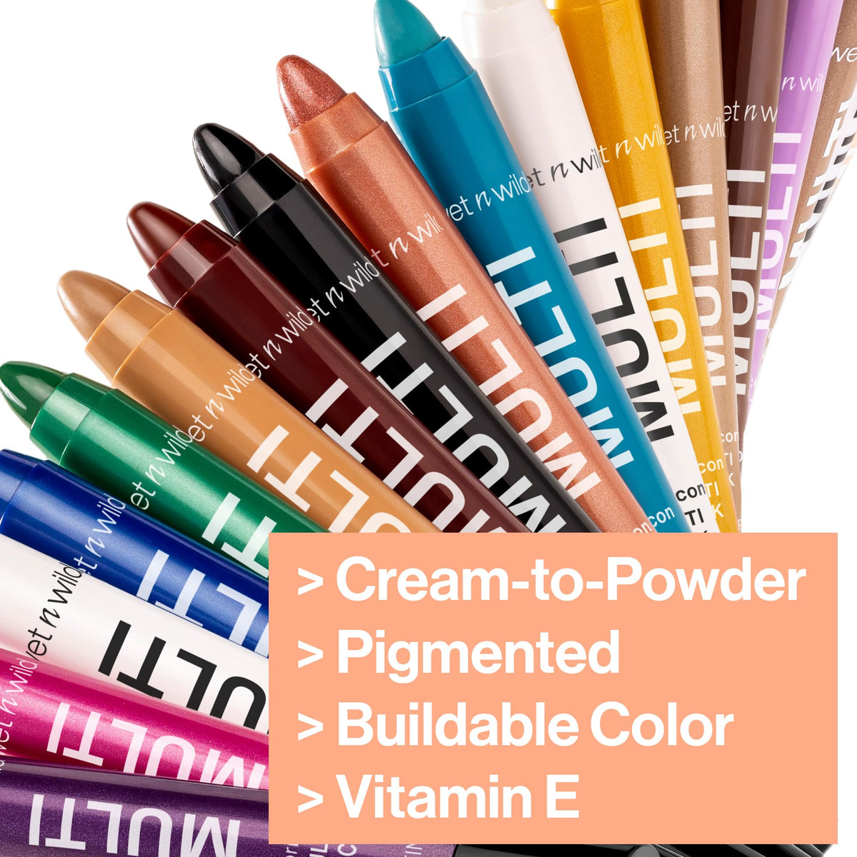 wet n wild Color Icon Cream Eyeliner Eyeshadow Multi-Stick, Moisturizing, Nourishing Velvety Cream-to-Powder Buildable & Blendable Formula, Cruelty-Free & Vegan - Brown Sugar