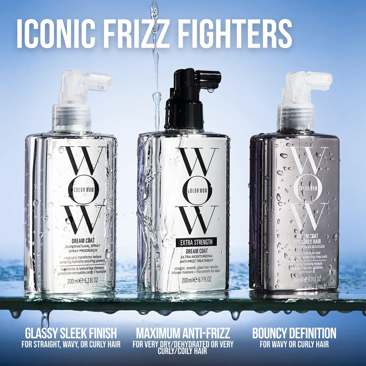 COLOR WOW Dream Coat – Anti-Humidity Frizz Control Spray for Glass Hair