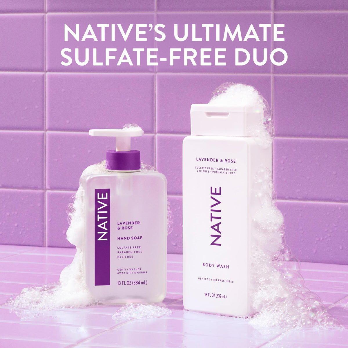Native Clean Body Wash, Gentle & pH-balanced for Sensitive Skin, 24-Hr Freshness for Men & Women, Vegan & Cruelty-Free, Free of Sulfates & Parabens, Balsam & White Woods, 18 fl oz