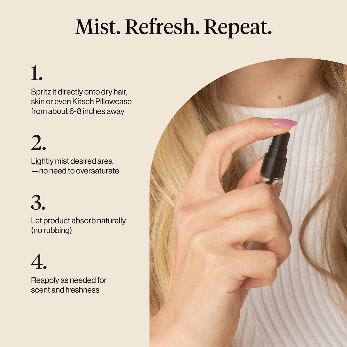 Kitsch Hair Perfume for Women – Hair Spray & Body Mist – Amber Shores, 50mL