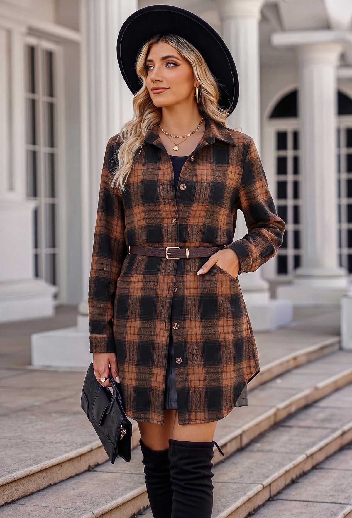 Zeagoo Womens Flannel Shirts Long Sleeve Plaid Button Down Shirts Fall Tops