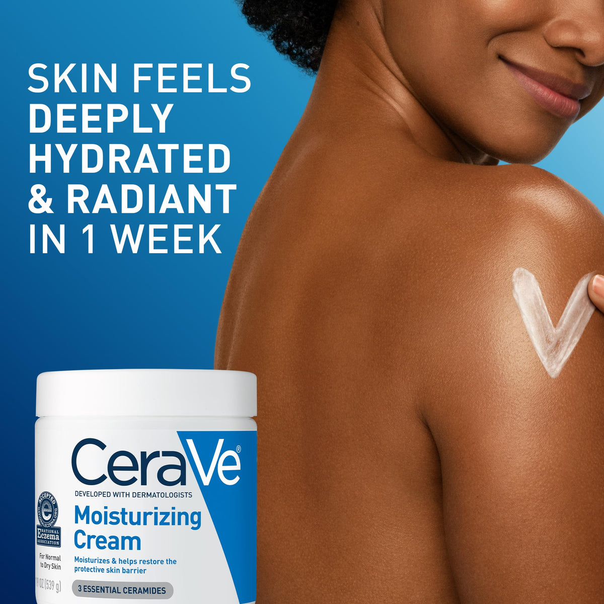 CeraVe Moisturizing Cream, Face & Body Moisturizer for Dry Skin, 19oz
