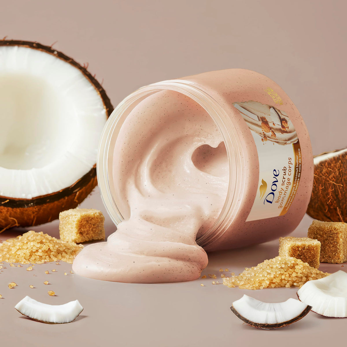 Dove Pomegranate & Shea Butter Body Scrub Exfoliates and Deeply 15 oz
