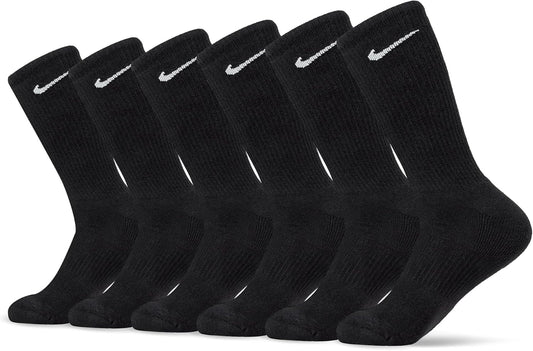 Nike Adult Everyday Cushioned Training Crew Socks (6-Packs) | Mens & Womens