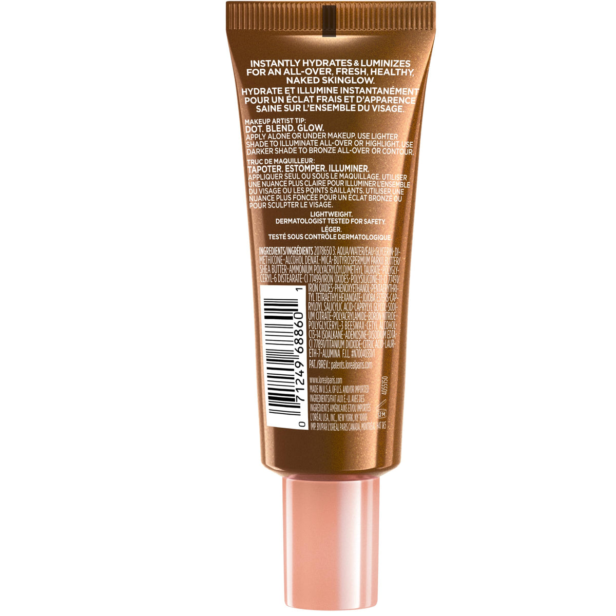 L'Oreal Paris Makeup True Match Lumi Glotion, Natural Glow Enhancer, Illuminator Highlighter, Bronzing Drops For a Sun-Kissed Glow, 901 Fair