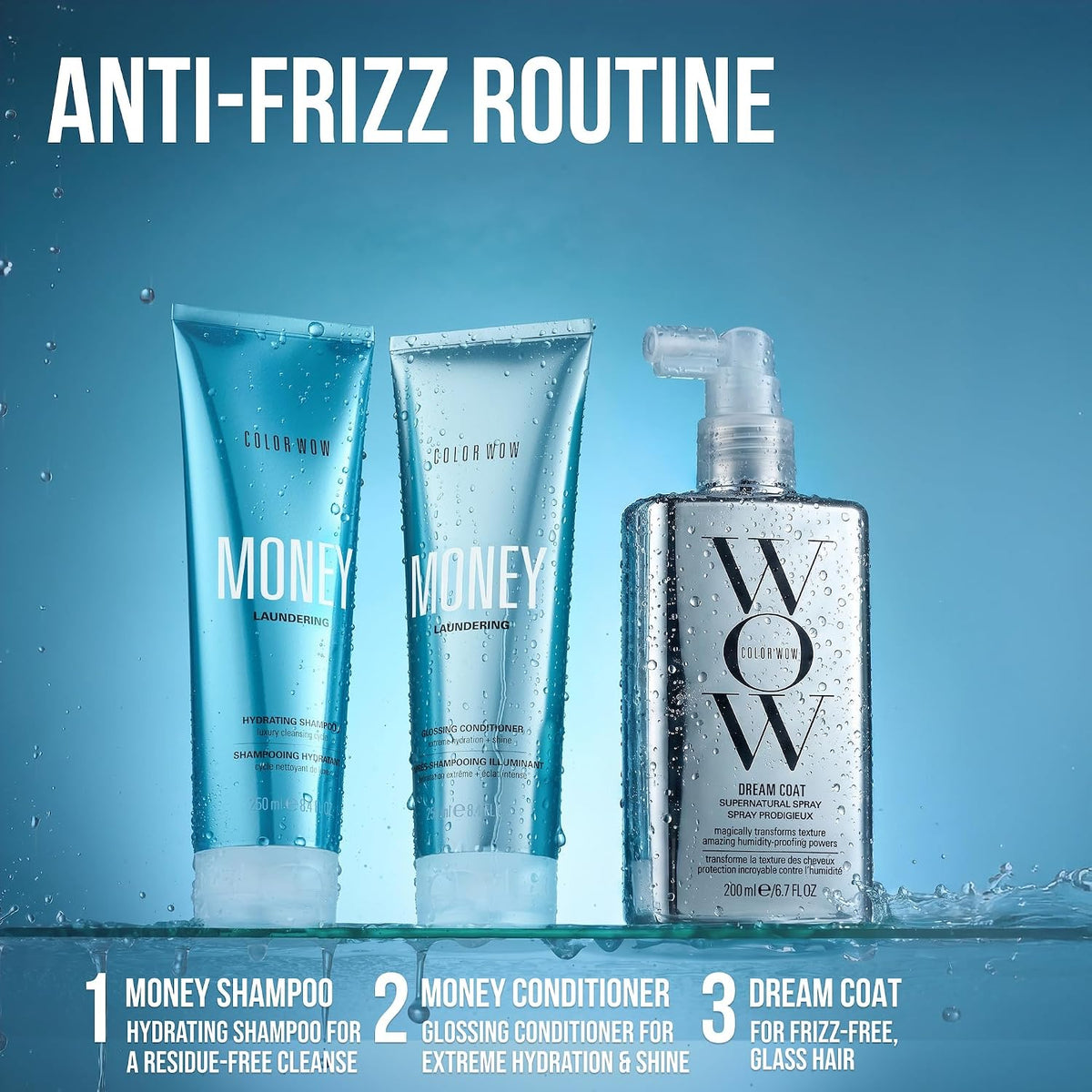 COLOR WOW Dream Coat – Anti-Humidity Frizz Control Spray for Glass Hair