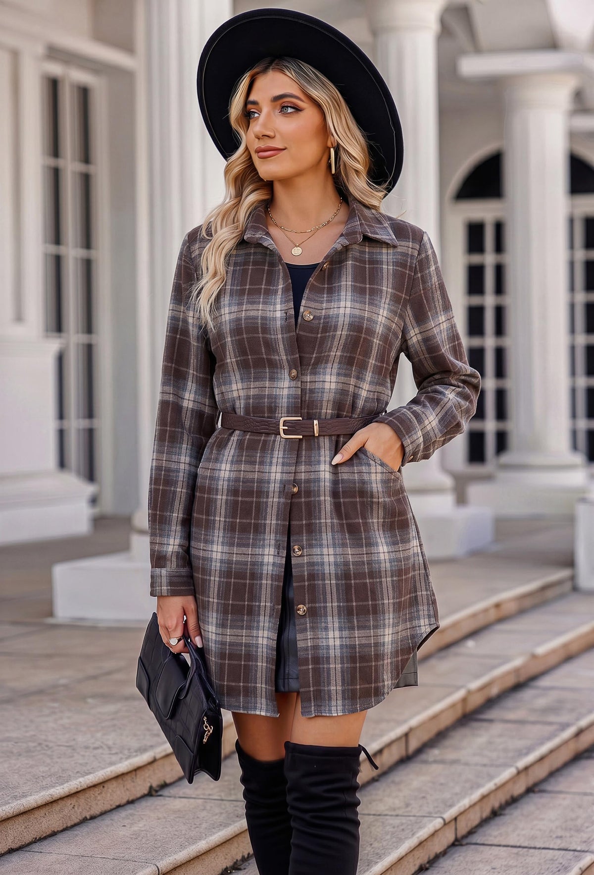 Zeagoo Womens Flannel Shirts Long Sleeve Plaid Button Down Shirts Fall Tops