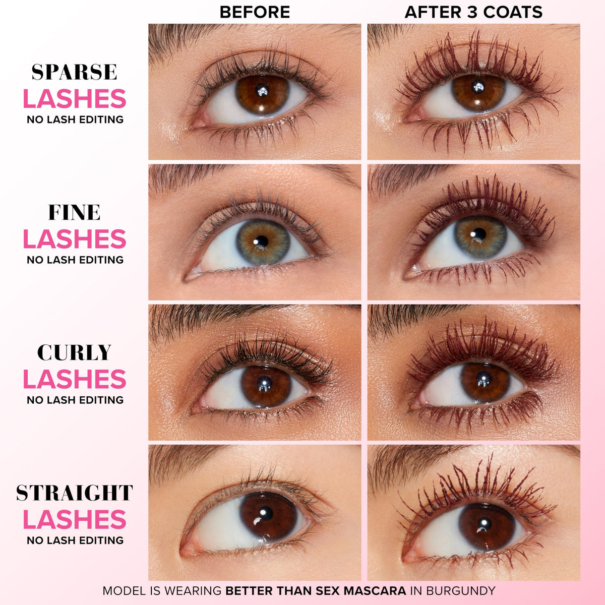 Too Faced Better Than Sex Volumizing Mascara | Dramatic Volume + Length | Cruelty Free