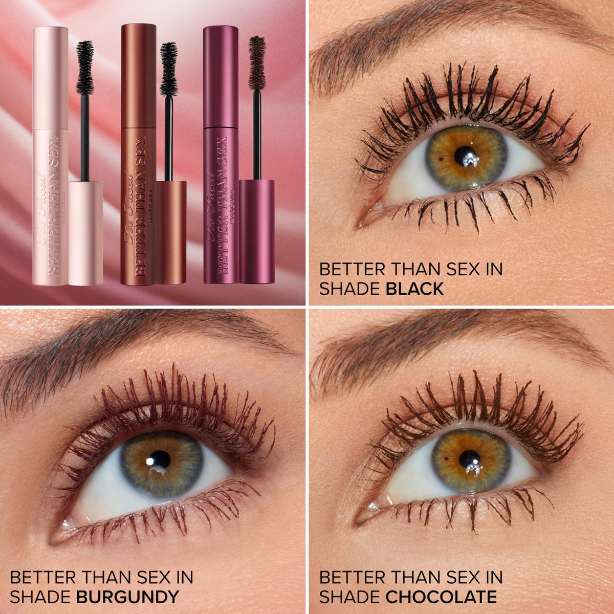 Too Faced Better Than Sex Volumizing Mascara | Dramatic Volume + Length | Cruelty Free