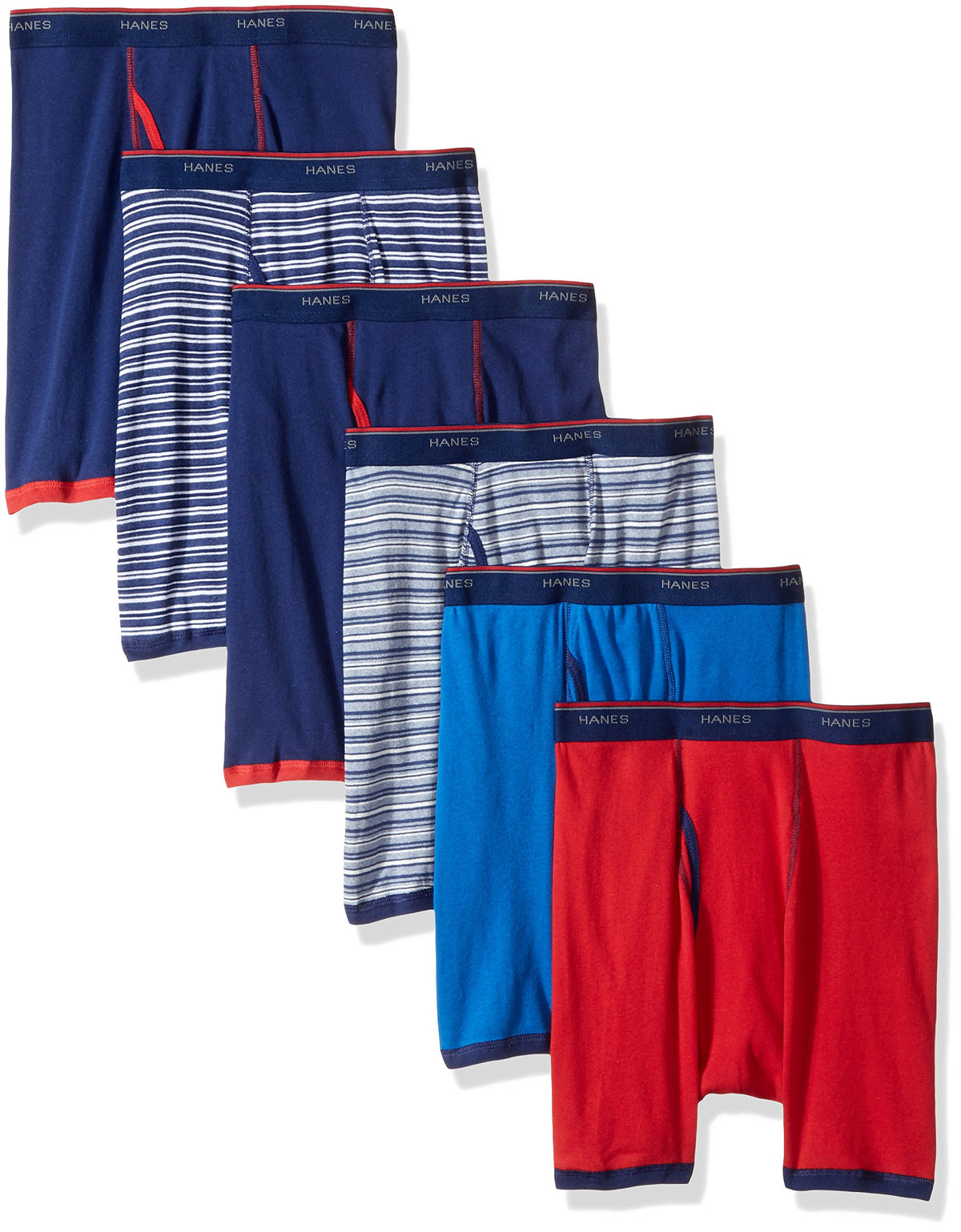 Hanes Men's Underwear Boxers Pack, Cool & Breathable Cotton Underwear, Moisture-Wicking Boxers for Men